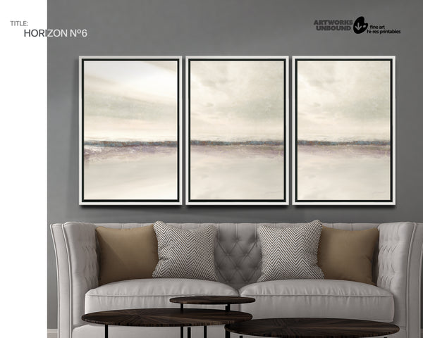 Horizon Nº 6 - Printable Art Set of 3.