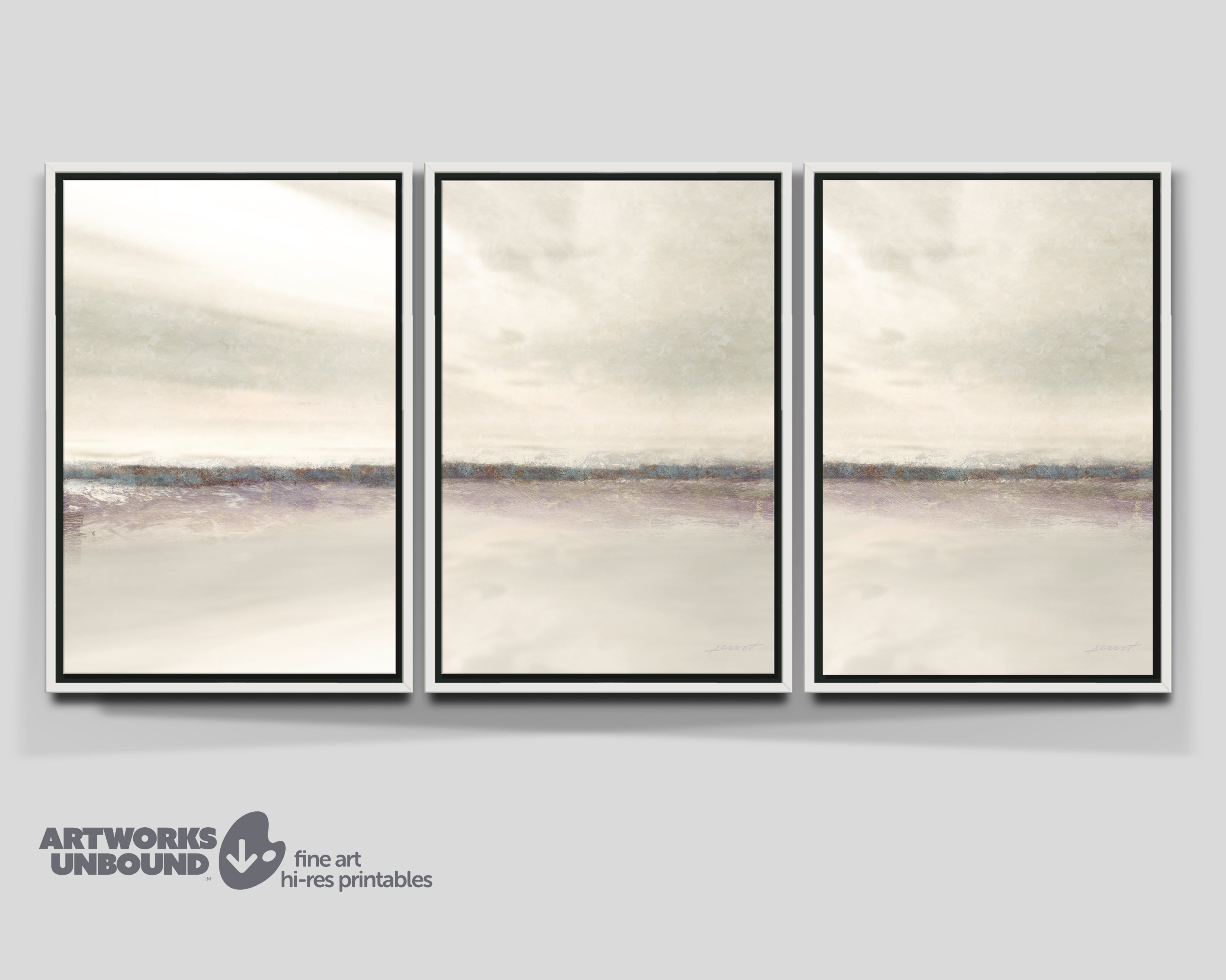 Horizon Nº 6 - Printable Art Set of 3.