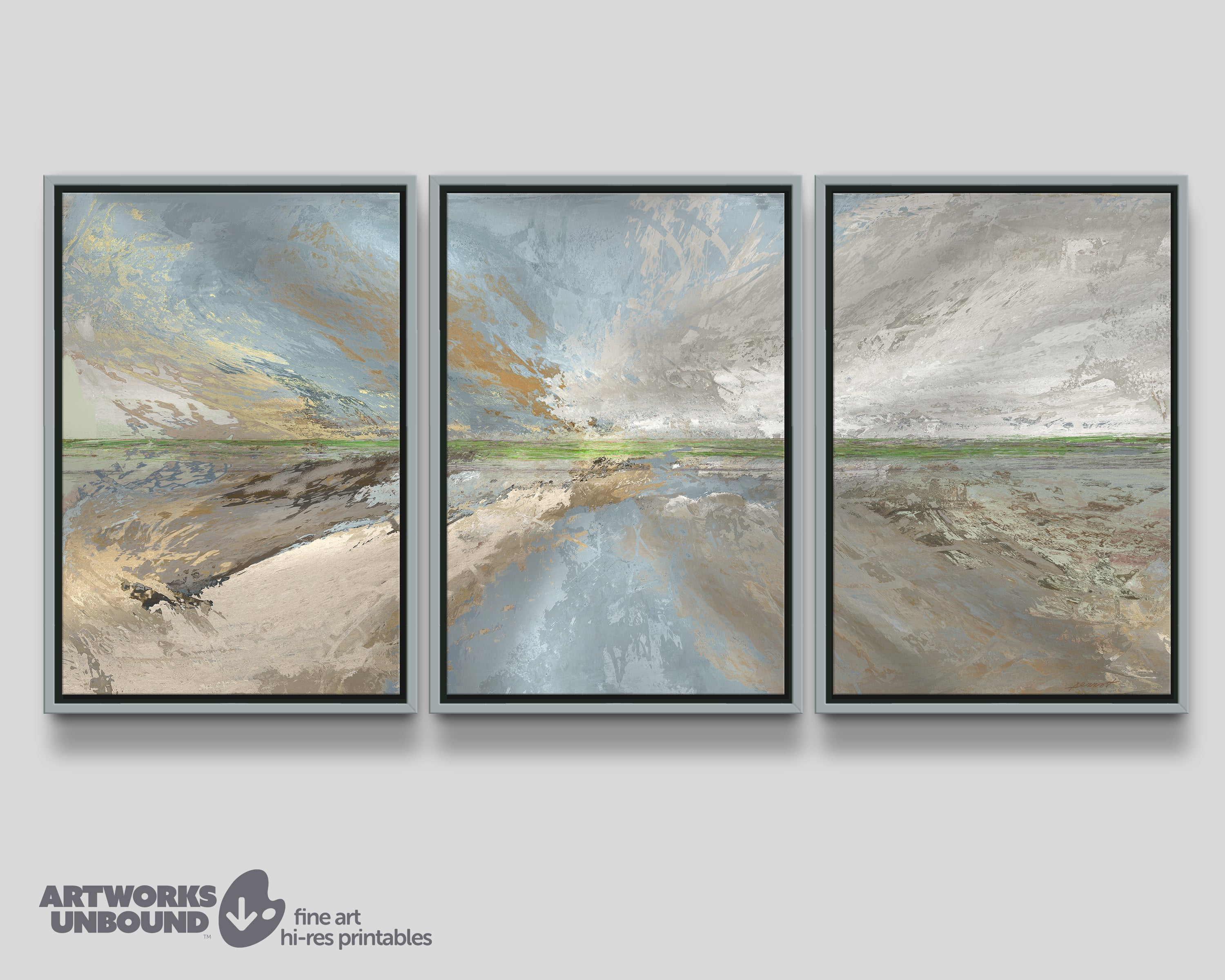 Horizon Nº 8 - Printable Art Set of 3.