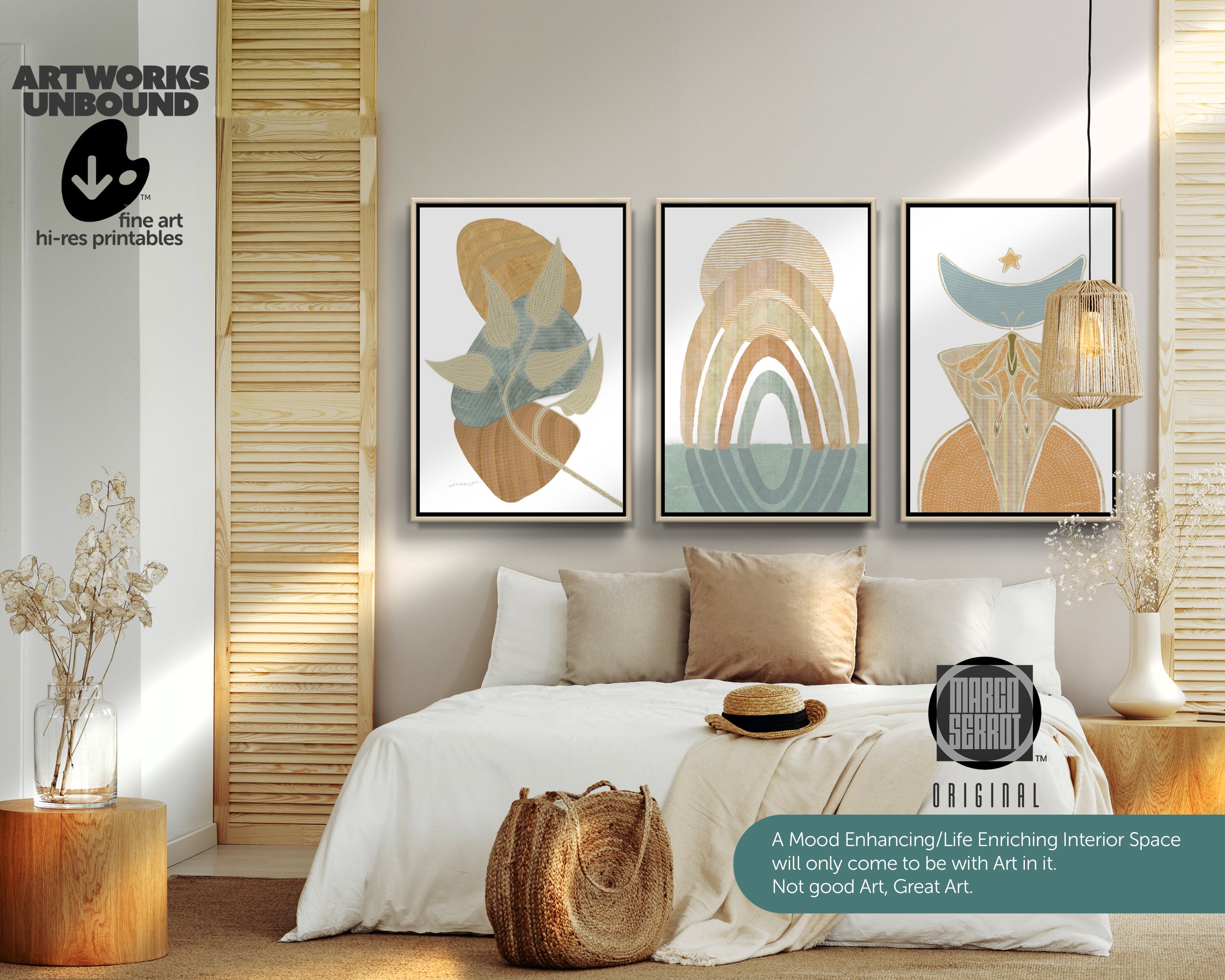 BoHo Decor Nº54 - Art Set of 3.