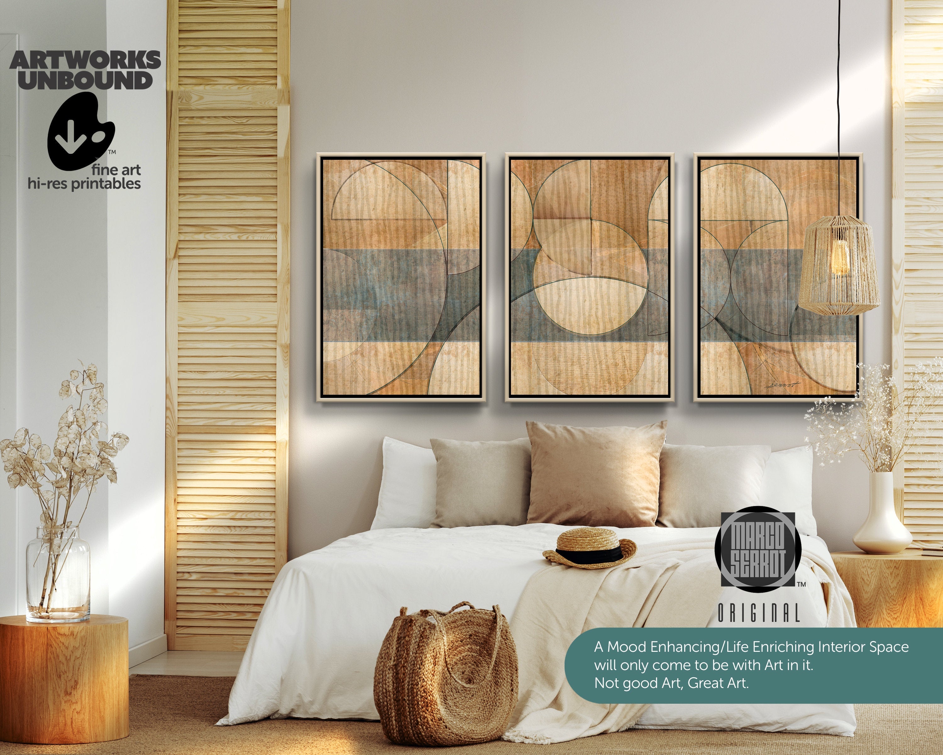 BoHo Decor Nº30 - Art Set Triptych.